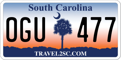 SC license plate OGU477