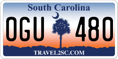 SC license plate OGU480