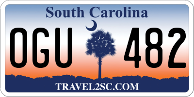 SC license plate OGU482