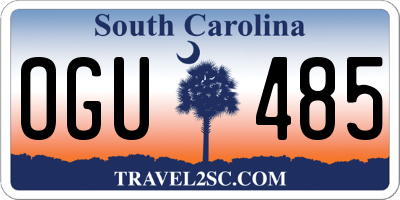 SC license plate OGU485