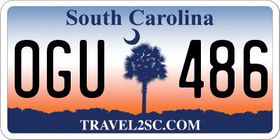 SC license plate OGU486