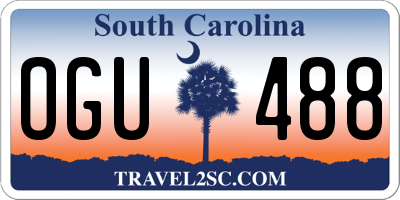 SC license plate OGU488