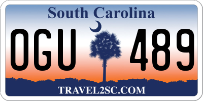 SC license plate OGU489
