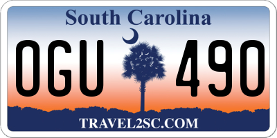SC license plate OGU490