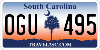 SC license plate OGU495