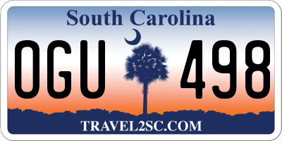 SC license plate OGU498