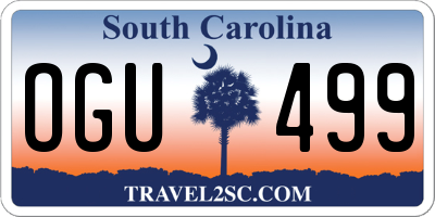 SC license plate OGU499