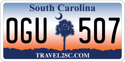SC license plate OGU507