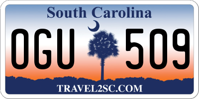 SC license plate OGU509