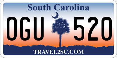 SC license plate OGU520