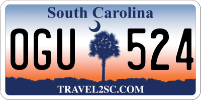 SC license plate OGU524