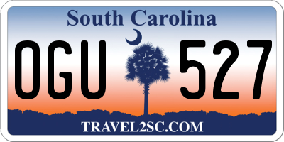 SC license plate OGU527