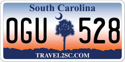 SC license plate OGU528