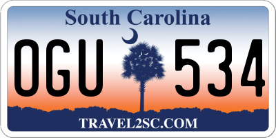 SC license plate OGU534