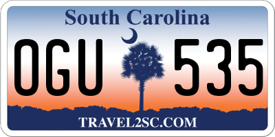 SC license plate OGU535