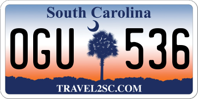 SC license plate OGU536
