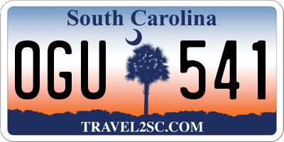 SC license plate OGU541