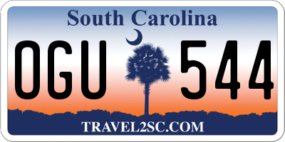 SC license plate OGU544