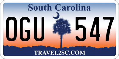 SC license plate OGU547