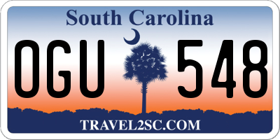 SC license plate OGU548