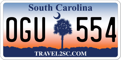 SC license plate OGU554