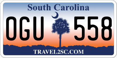 SC license plate OGU558