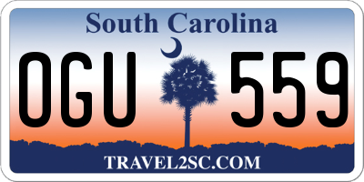 SC license plate OGU559