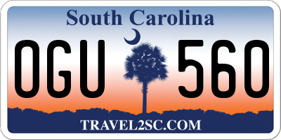 SC license plate OGU560
