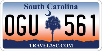 SC license plate OGU561