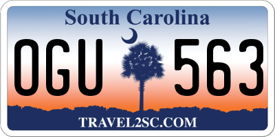 SC license plate OGU563
