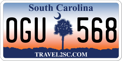 SC license plate OGU568
