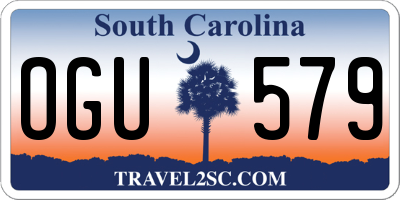 SC license plate OGU579