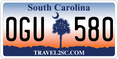 SC license plate OGU580