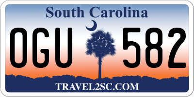SC license plate OGU582