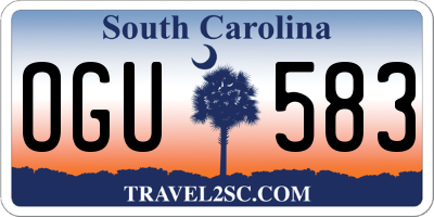 SC license plate OGU583