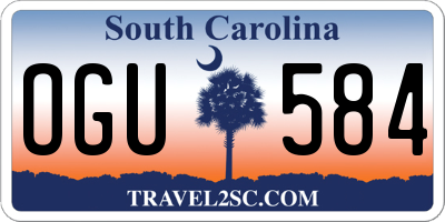 SC license plate OGU584