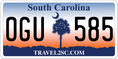 SC license plate OGU585
