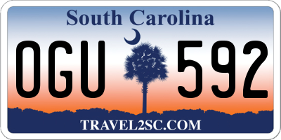 SC license plate OGU592
