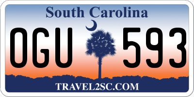 SC license plate OGU593