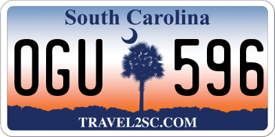 SC license plate OGU596