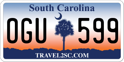 SC license plate OGU599
