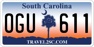 SC license plate OGU611
