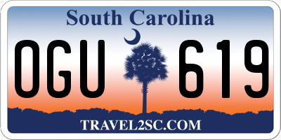 SC license plate OGU619