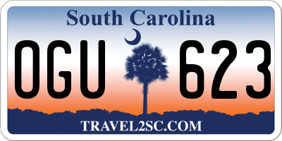 SC license plate OGU623