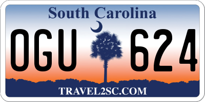 SC license plate OGU624