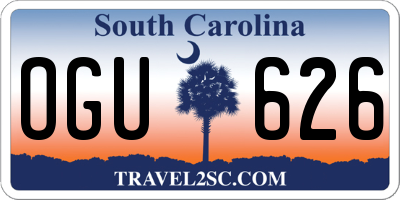 SC license plate OGU626