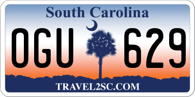 SC license plate OGU629