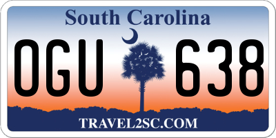 SC license plate OGU638