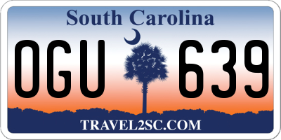 SC license plate OGU639