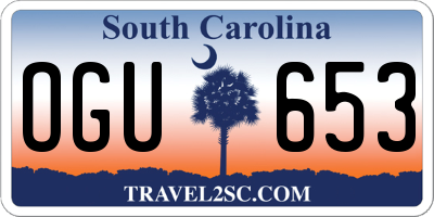 SC license plate OGU653
